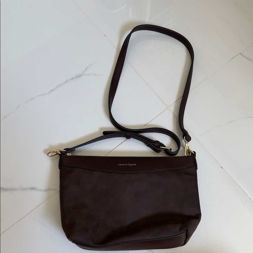 Nanette Lepore Dark Brown Crossbody Bag